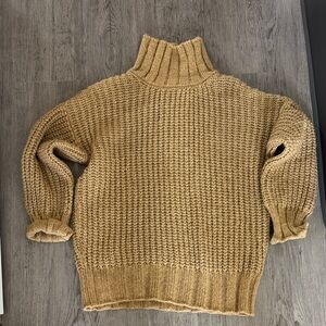 Guess by Marciano Textured Tan Turtleneck Sweater